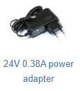 24V 0.38A power adapter