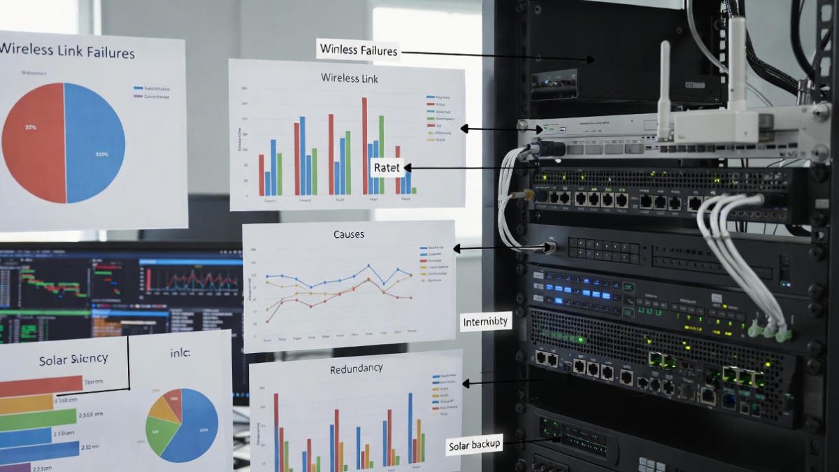 آمار خرابی و قطعی لینک‌های وایرلس در پروژه‌های مختلف