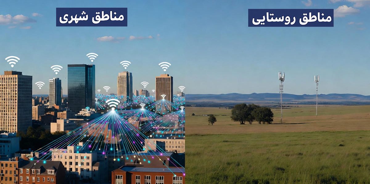 مقایسه پایداری لینک‌‌های ۵GHz در مناطق شهری و روستایی