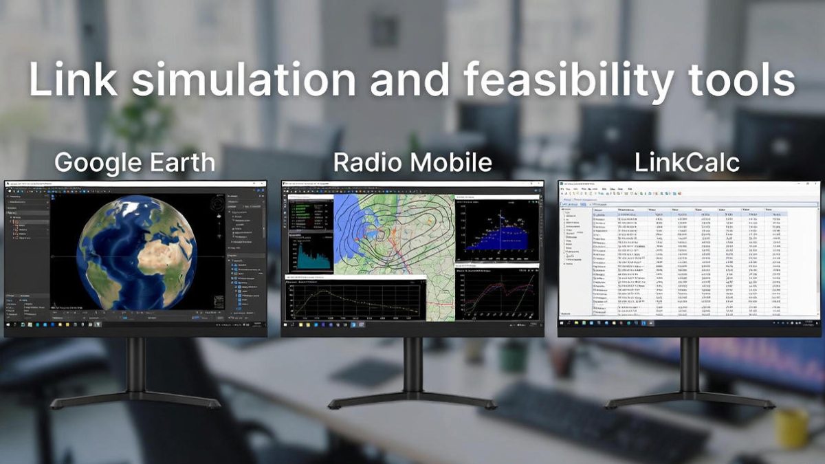 معرفی ابزارهای شبیه‌سازی و امکان‌سنجی لینک (Google Earth، Radio Mobile، LinkCalc)